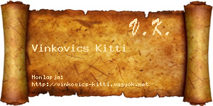 Vinkovics Kitti névjegykártya